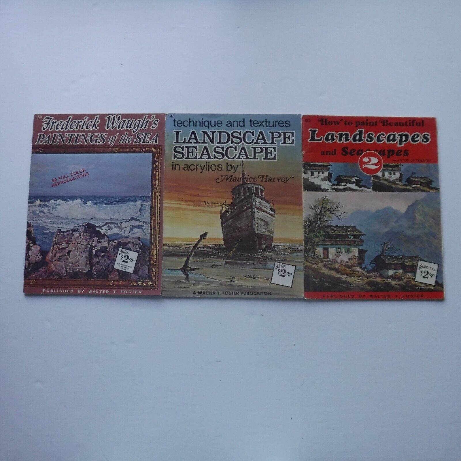 Primary image for Vintage Art Painting Instructional booklets Lot of 3 for painting Seascapes