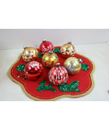Lot Of 7 Vintage / Antique Blown Mercury Glass Mica Christmas Ornaments #2 - $62.35 CAD