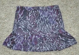Womens Skirt Pull On Elastic Waist Daisy Fuentes Purple Animal Print $36... - £10.05 GBP