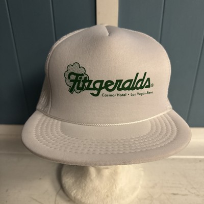 Vtg Fitzgeralds Las Vegas Hotel Casino White Rope Trucker Hat EUC Baseba... - $14.84