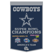 Dallas Cowboys Banner Wool 24x38 Dynasty Champ Design - €111,54 EUR