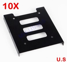 10X 2.5&quot; To 3.5&quot; Ssd Hdd Metal Adapter Mounting Bracket Hard Drive Holder For Pc - £23.17 GBP