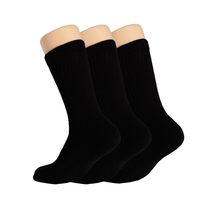 AWS/American Made 3 Pairs Black Athletic Crew Socks for Women (Shoe Size 9 to 11 - £7.71 GBP+