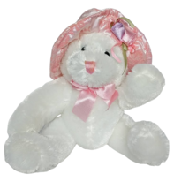 Dan Dee Collectors Choice Mothers Day Bear Floral Hat Plush Stuffed Animal 6.75&quot; - £16.47 GBP