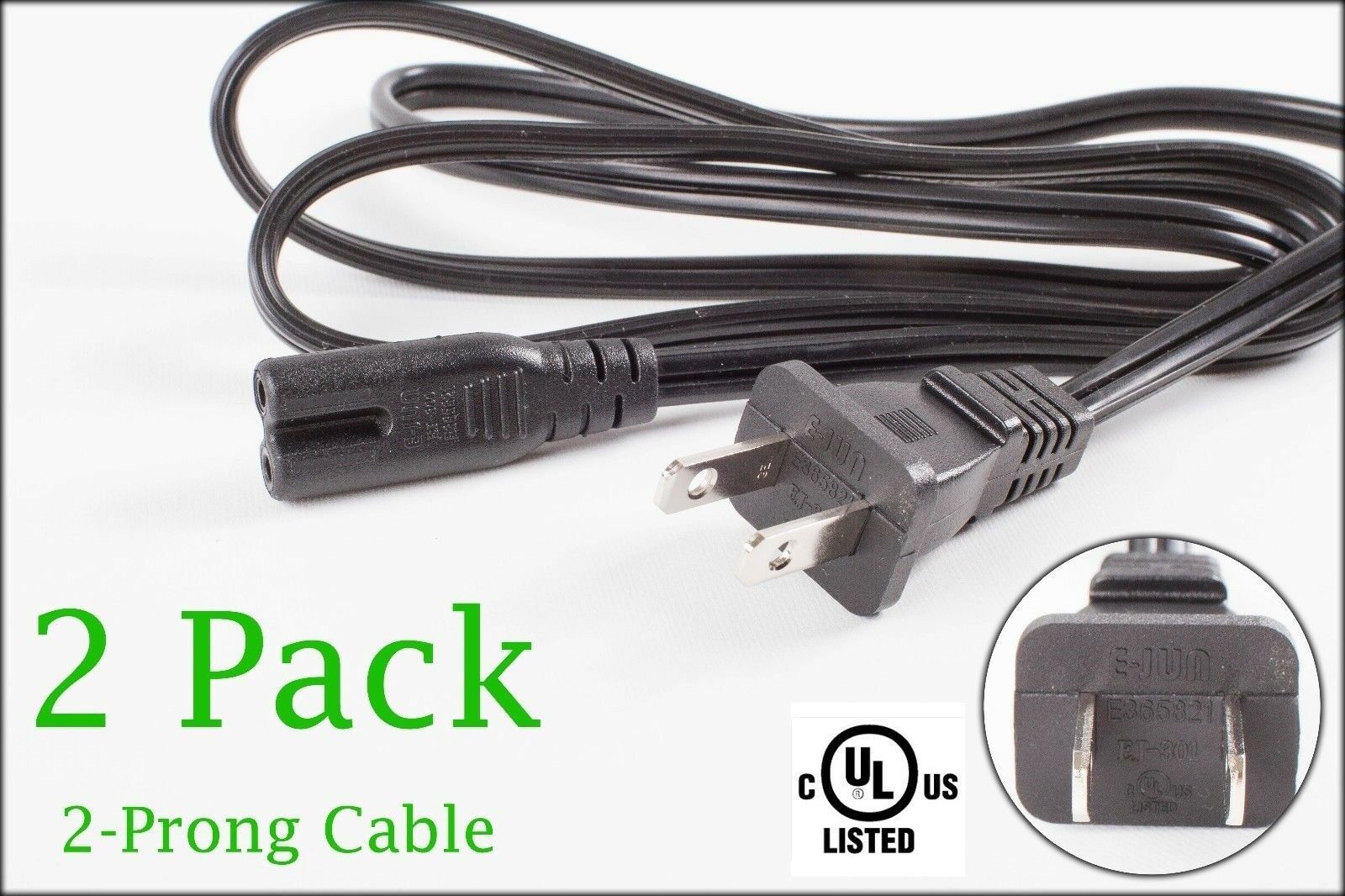 2 Pack 4ft 2-Prong Power Cable cord UL listed for power supply Heavy Dut... - $8.90