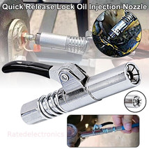 Professional Grease Gun Coupler Quick Release Lock Oil Inject Nozzle High PSI - £11.98 GBP