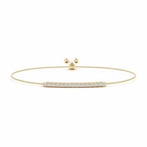 ANGARA Prong-Set Round Diamond Bolo Style Bracelet for Women in 14K Solid Gold - £871.39 GBP