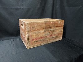OLD Wooden Beer Box Crate Hampden Brewing Co Willimansett Ma. GREAT GRAP... - $149.99