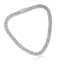 Full Iced Out Cubic Zirconia Cuban Link Chain Hip Hop - £189.96 GBP