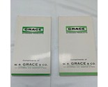 (2) Vintage 2.75&quot; X 4.75&quot; Notepad Lined Pages Grace Nitrogen Products Te... - £14.18 GBP