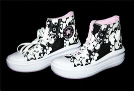 Converse All Star Move Inked Paint Splash Blotch Black White High Tops W... - $78.99