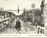Vtg Postcard 1906 Greenville, Ohio - Broadway Looking South w Trolly Str... - $41.53