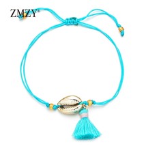 New Tassel Shell Bracelets For Women Boho Beach Beads Bracelet Anklet Handmade A - £10.81 GBP