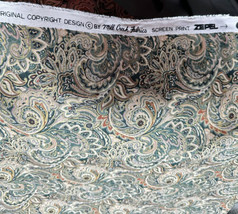 Material Paisley 4.8 feet Screen Print Mill Creek Fabrics Zepel Remnant - £16.05 GBP