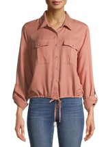 No Boundaries ~ Utility ~ Junior&#39;s XXXL (21) ~ Orange ~ Button Up Blouse - £17.93 GBP