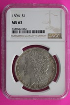 1896 P MS 63 Liberty Morgan Silver Dollar NGC Certified Graded Slab 458 - £79.37 GBP