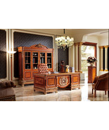 Handcrafted Baroque Desk with Gold Accents and Classic Detailing - $7,156.11 CAD