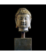 Buddha Bust Head Buddhist Oriental Asian Sculpture Replica Reproduction - $107.91