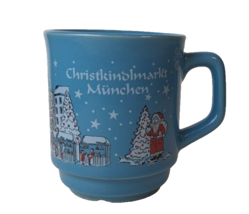 Munchner Christkindlmarkt Coffee Mug Schierling Germany Christmas santa ... - $14.84