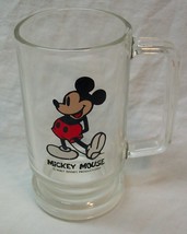 Vintage Walt Disney Mickey Mouse 5" Glass Cup Mug - $19.80