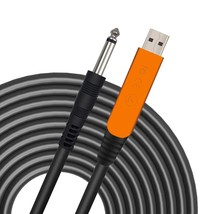 Usb Guitar Cable 10Ft, Usb Guitar Interface Male To 6.35Mm 1/4 Inch Gold... - $36.99