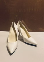 Nanbei-Zuo Stiletto Heels, White w/Patent Leather Look - Size 37 (US 6.5... - £8.61 GBP