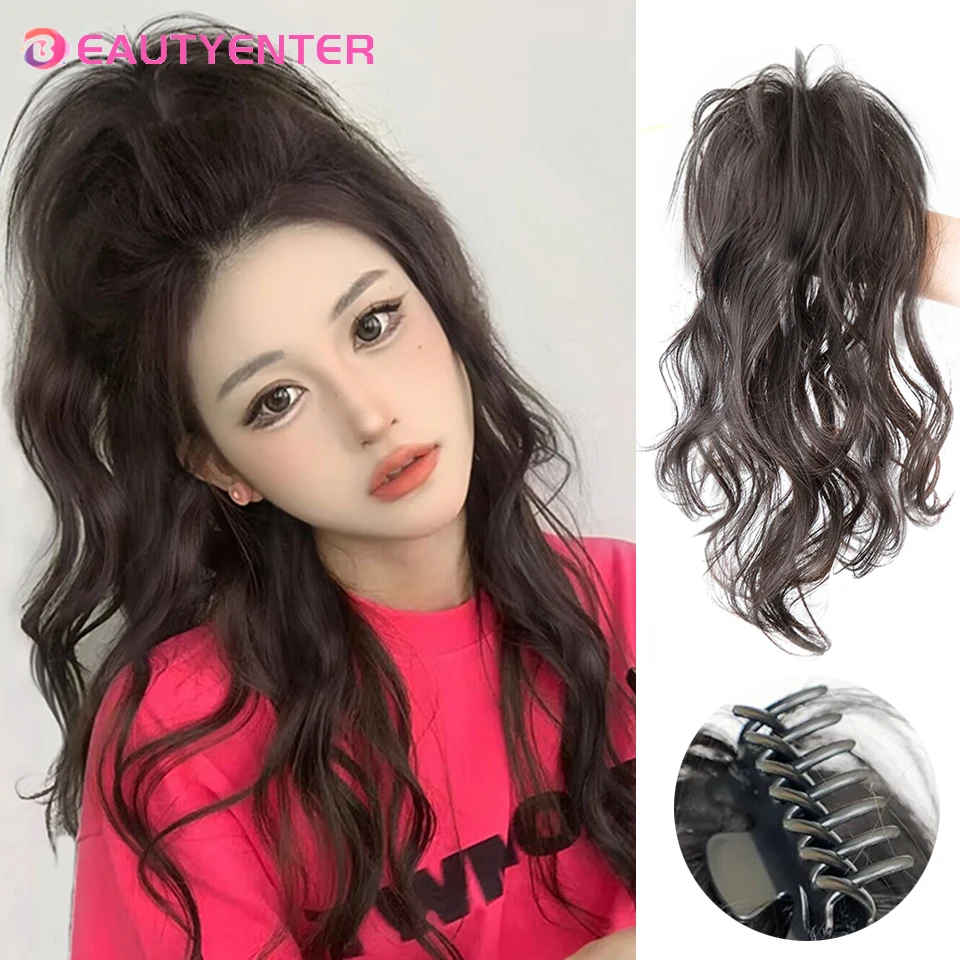 BEAUTYENTER Synthetic Long Curly Hair With Gripping Clip Wig,Princess wa... - £11.94 GBP