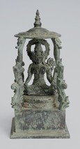 Antique Java Style Majapahit Seated Bronze Devi Tara Statue - 22cm/9&quot; - £982.03 GBP