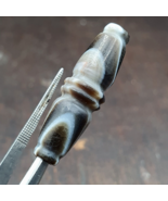 Rarissima antica perla da intaglio in agata grigia tibetana - $1,761.93 MXN