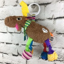 Lamaze Mortimer The Moose Cuddly Baby Activity Funny Colors Squeeze Sounds - $11.88