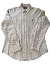 Ralph Lauren Men&#39;s Large Shirt  Custom Fit Green Plaid Long Sleeve Butto... - £11.76 GBP