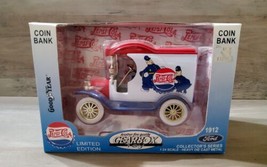 Pepsi Cola Limited Edition 1912 Die Cast 1912 Ford Coin Bank Goodyear New in Box - $32.39