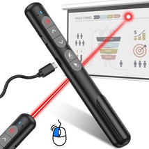 Rechargeable Wireless Presenter Clicker With Air Mouse, And Computer. - $34.97