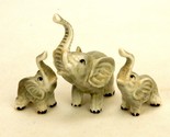 Set of 3 Porcelain Elephant Figurines, Trunks Raised, Japan Bone China, ... - $24.45