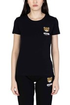 Moschino Underwear Women T-Shirt Black Designer Logo Fashion Top 2025 Collection - $205.04 CAD