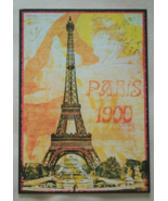 Vintage Postcard Paris Tour Eiffel Tower Art Nouveau 1900 Made in France 4" x 6" - $4.90