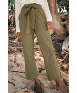 Classiques Entier Sz 2 Trousers Pants Tapered Leg High Rise Pockets Belted - $739.58 MXN