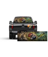Hunting Deer Turkey Sea Bass Rear Window Perforated Graphic Decal Sticker Truck - £40.09 GBP