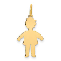 14k Plain Polished Small Boy Charm M100 - £117.12 GBP