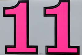 D086 Big Number 1 pink 165mm height Sticker Racing Tuning 27x18cm/10x7inch - $3.99