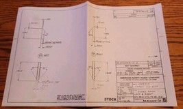 Vintage American Safety Razor Score Punch Blueprints 1986 Staunton Virginia - $19.99