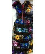 Chiapas Womens Folklorico Traditional Dance Fiesta Dress Set Black or Wh... - $190.08+
