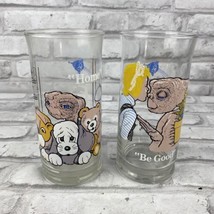 Pizza Hut Collectors E.T. Glasses Phone Home Be Good Lot of 2 1982 Vintage  - $17.26