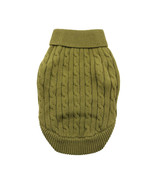 Cable Knit Herb Green 100% Combed Cotton Dog Sweater Sizes XXS-3XL - €21,45 EUR