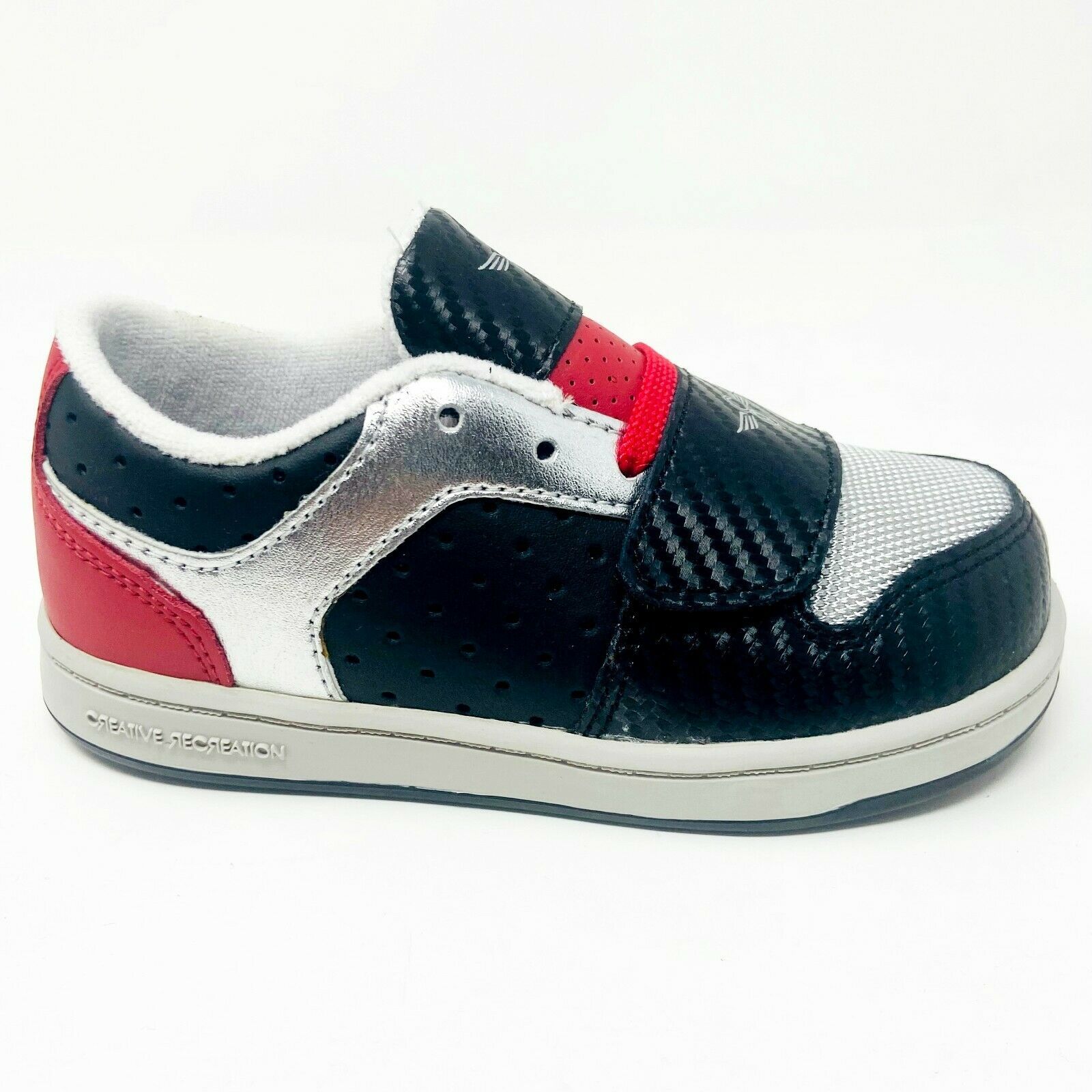 Creative Recreation Cesario Lo Black Silver Red Toddler Baby Sneakers