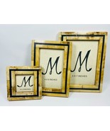 Set of 3 Manorisms Picture Frame - Tobacco Pinstripe frame 5x7, 4x6 and 3x3 - $924.02 MXN