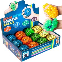 Quality &amp; Durable Mesh Squishy Balls with Exclusive Sewn Mesh! (Multi, 12 Pack) - £35.96 GBP