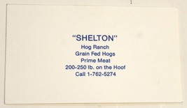 Shelton Hog Ranch Vintage Business Card bc9 - $4.94