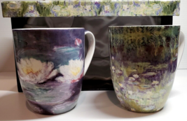 Monet 2 Cups Boxed Set Mcintosh Old Masters Mugs Water Lilies Bone China Tea - £32.56 GBP