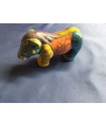 Colorful Fenix Raku Pottery Tusked hippopotamus Figurine Made in South A... - $1,032.07 MXN